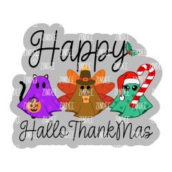 Hallothanksmas Ghost Acrylic Blank- Sticker- UV DTF (3 inch)