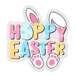 Hoppy Easter – Acrylic Badge Reel Blank (2") No Hole | Optional Sticker or UV DTF