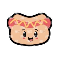 Hot Dog – Mini Acrylic Charm Blank (1.5") | Optional Sticker or UV DTF