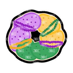 King Cake Acrylic Blank- Sticker- UV DTF (2.5 inch)