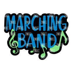 Alternative view of Marching Band Acrylic Blank- Sticker- UV DTF (2 inch) NO HOLE