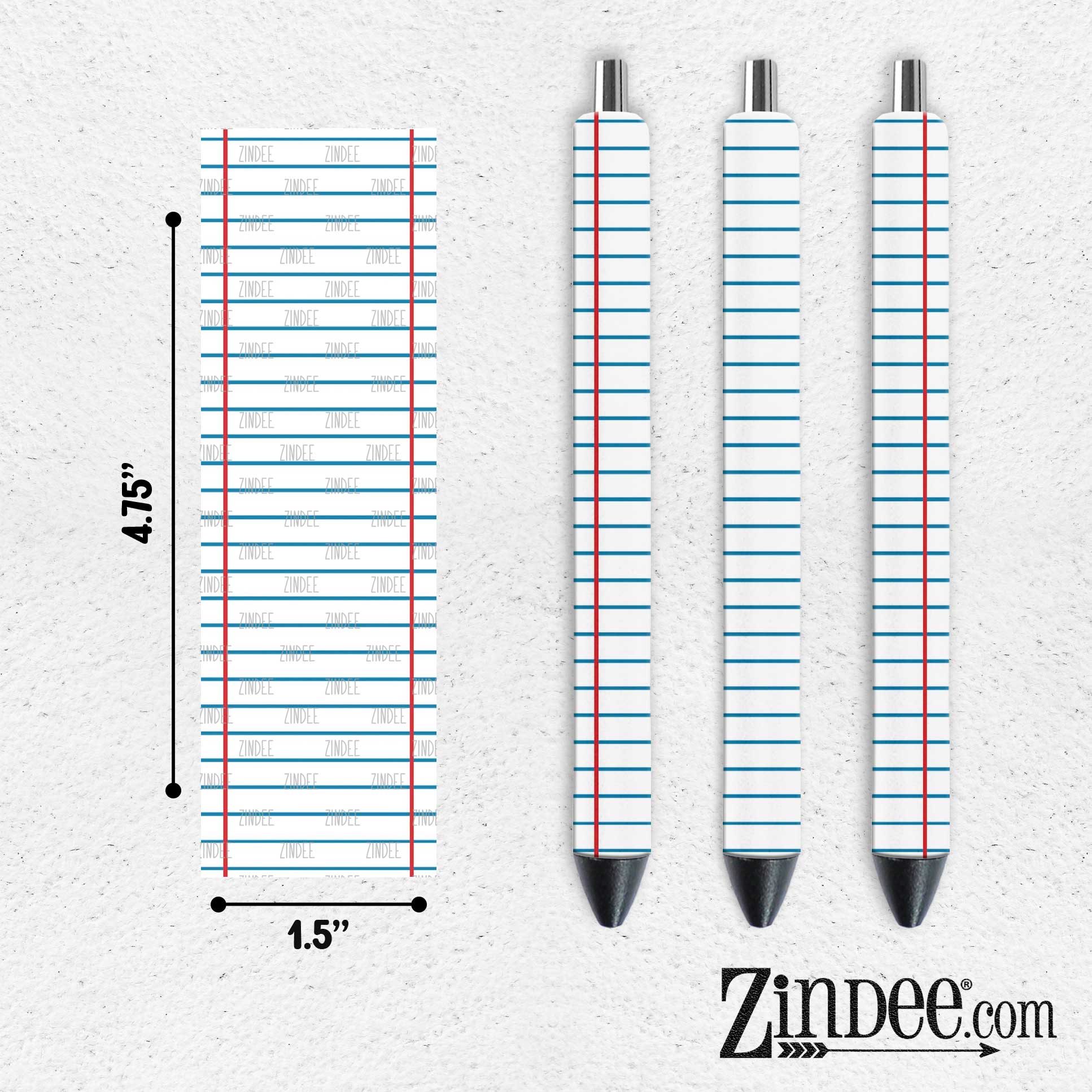 Notebook Paper VINYL Pen Wrap