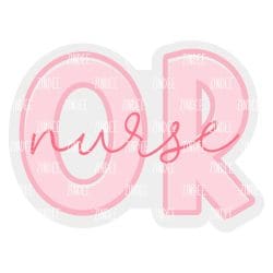 OR Nurse Script – Acrylic Badge Reel Blank (2") No Hole | Optional Sticker or UV DTF