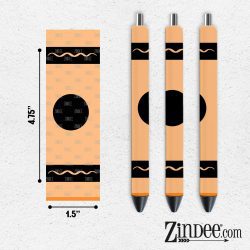 Orange Crayon VINYL Pen Wrap