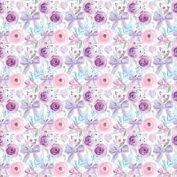 Pastel Floral Bows seamless (vinyl)