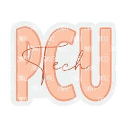 PCU Tech – Acrylic Badge Reel Blank (2") No Hole | Optional Sticker or UV DTF