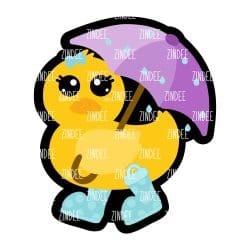 Rainy Duck Rain Boots – Acrylic Badge Reel Blank (2") No Hole | Optional Sticker or UV DTF