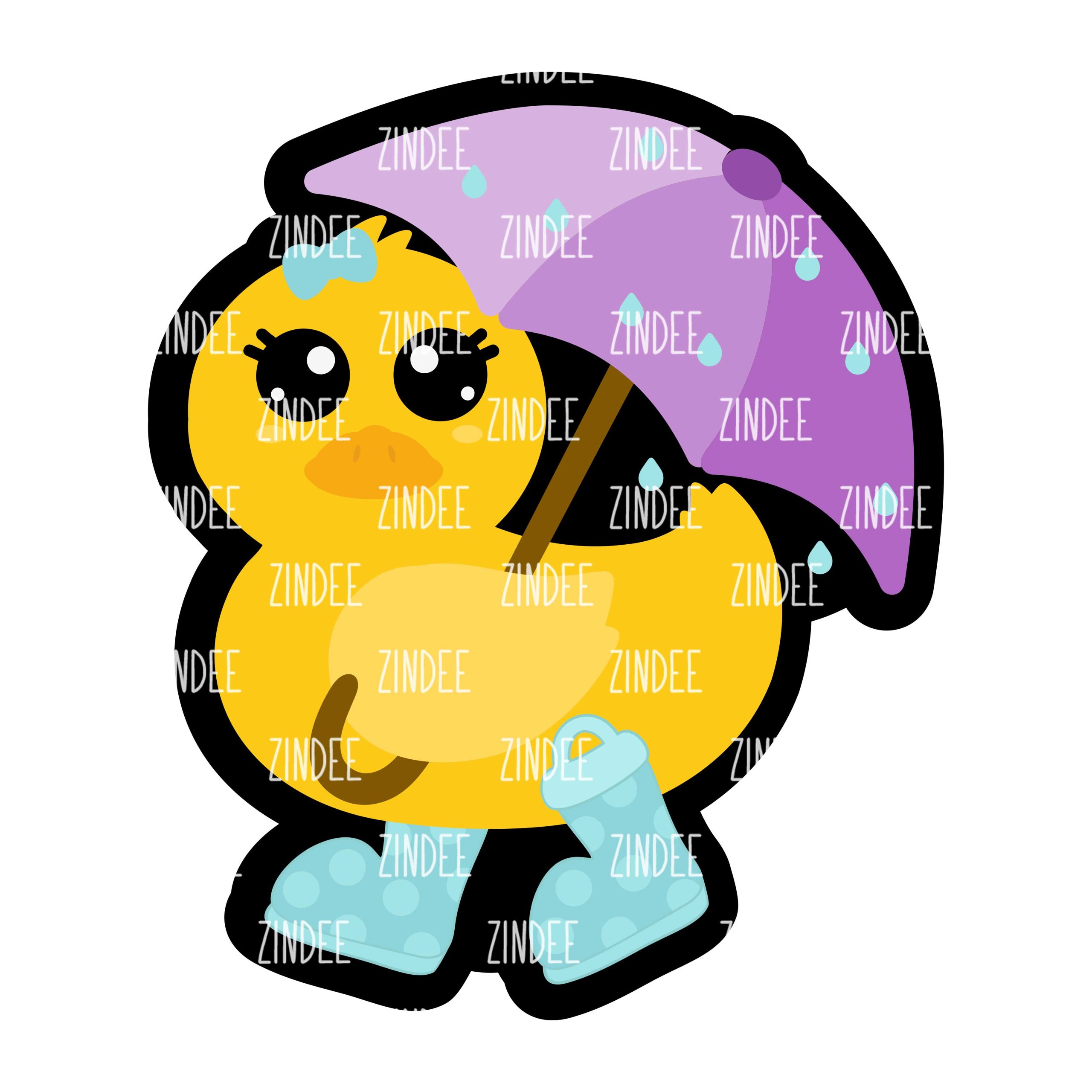 Rainy Duck Rain Boots Acrylic Blank- Sticker- UV DTF (2 inch) NO HOLE