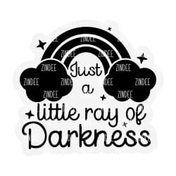 Ray of Darkness – Mini Acrylic Charm Blank (1.5") | Optional Sticker or UV DTF