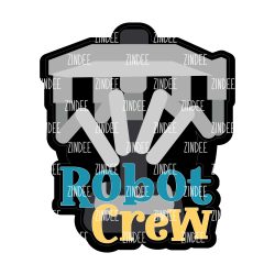 Alternative view of Robot Crew Acrylic Blank- Sticker- UV DTF (2 inch) NO HOLE