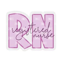 Script Registered Nurse – Acrylic Badge Reel Blank (2") No Hole | Optional Sticker or UV DTF