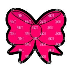 Simple Bow – Acrylic Badge Reel Blank (2") No Hole | Optional Sticker or UV DTF