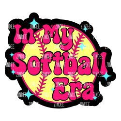 Softball Era Acrylic Blank- Sticker- UV DTF (2 inch) NO HOLE