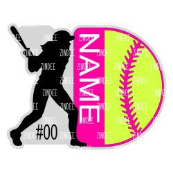 Softball Tag Acrylic Blank- Sticker- UV DTF (1.5 inch)