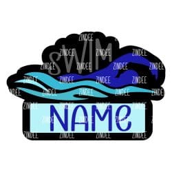 Swim Tag – Acrylic Keychain Blank (3") | Optional Sticker or UV DTF