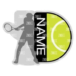 Tennis Tag (BOY) – Acrylic Keychain Blank (3") | Optional Sticker or UV DTF