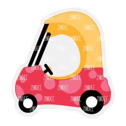 Toy Car – Acrylic Badge Reel Blank (2") No Hole | Optional Sticker or UV DTF