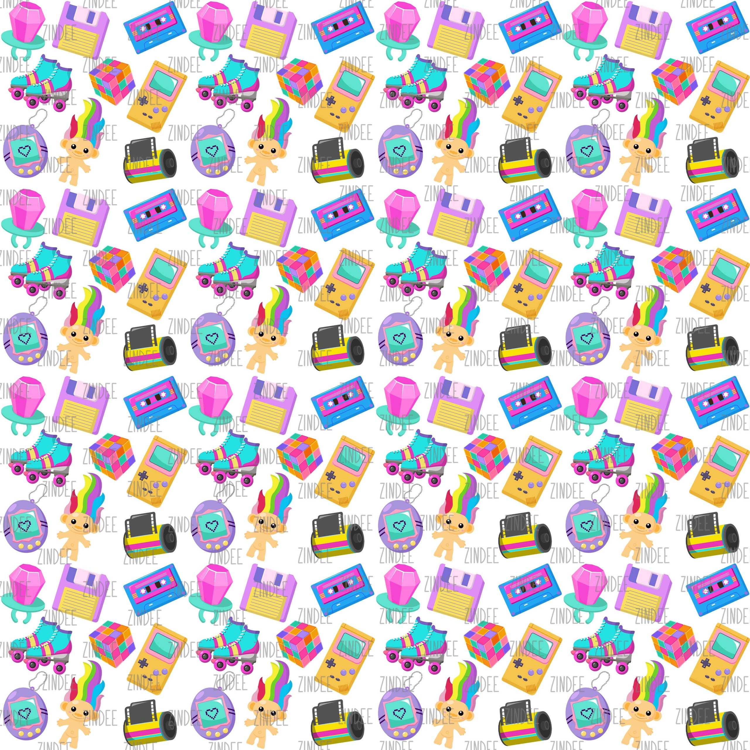 90's Nostalgia White seamless (vinyl) – Zindee