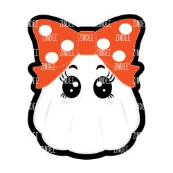 Big Bow Ghost Acrylic Blank- Sticker- UV DTF (1.5 inch)