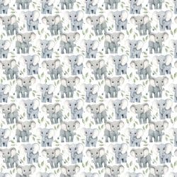 Baby Elephant And Leaves seamless (Sublimation Sheet)