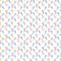 Baby Rainbow Footprints seamless (vinyl)