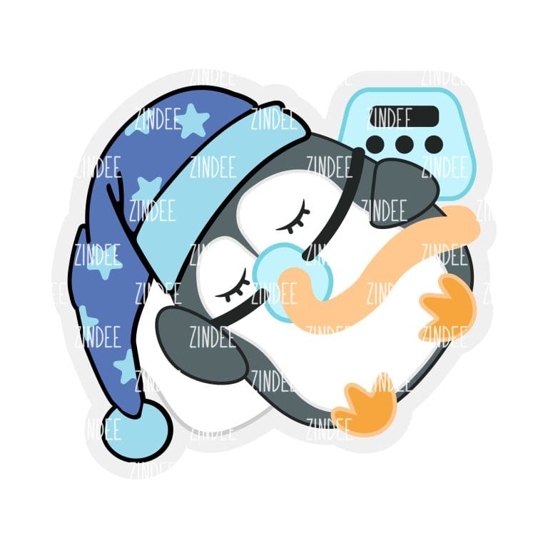 Cpap Penguin – Acrylic Badge Reel Blank (2″) No Hole | Optional Sticker ...