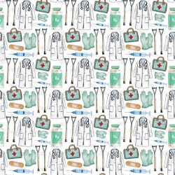 Doctor Watercolor Pattern seamless (vinyl)