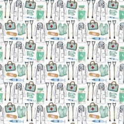Doctor Watercolor Pattern seamless (vinyl)