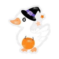 Goose Witch Hat – Acrylic Badge Reel Blank (2") No Hole | Optional Sticker or UV DTF