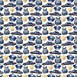 Police Gear Collage seamless (vinyl)