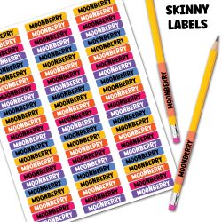 Name Labels- Adhesive - Dishwasher Safe - Skinny