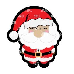 Tiny Santa Claus (Light Skin) Acrylic Blank- Sticker- UV DTF (1.5 inch)