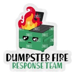 Dumpster Fire Response Team – Acrylic Badge Reel Blank (2") No Hole | Optional Sticker or UV DTF