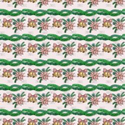 Glitter Garland Christmas Bells seamless (vinyl)