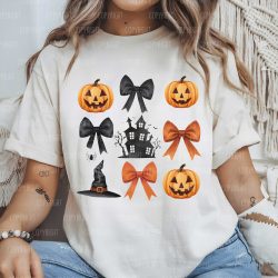 Spooky Halloween Grid DTF Transfer