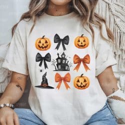 Spooky Halloween Grid DTF Transfer