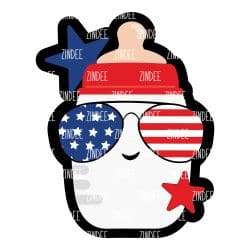 USA Bottle – Acrylic Badge Reel Blank (2") No Hole | Optional Sticker or UV DTF