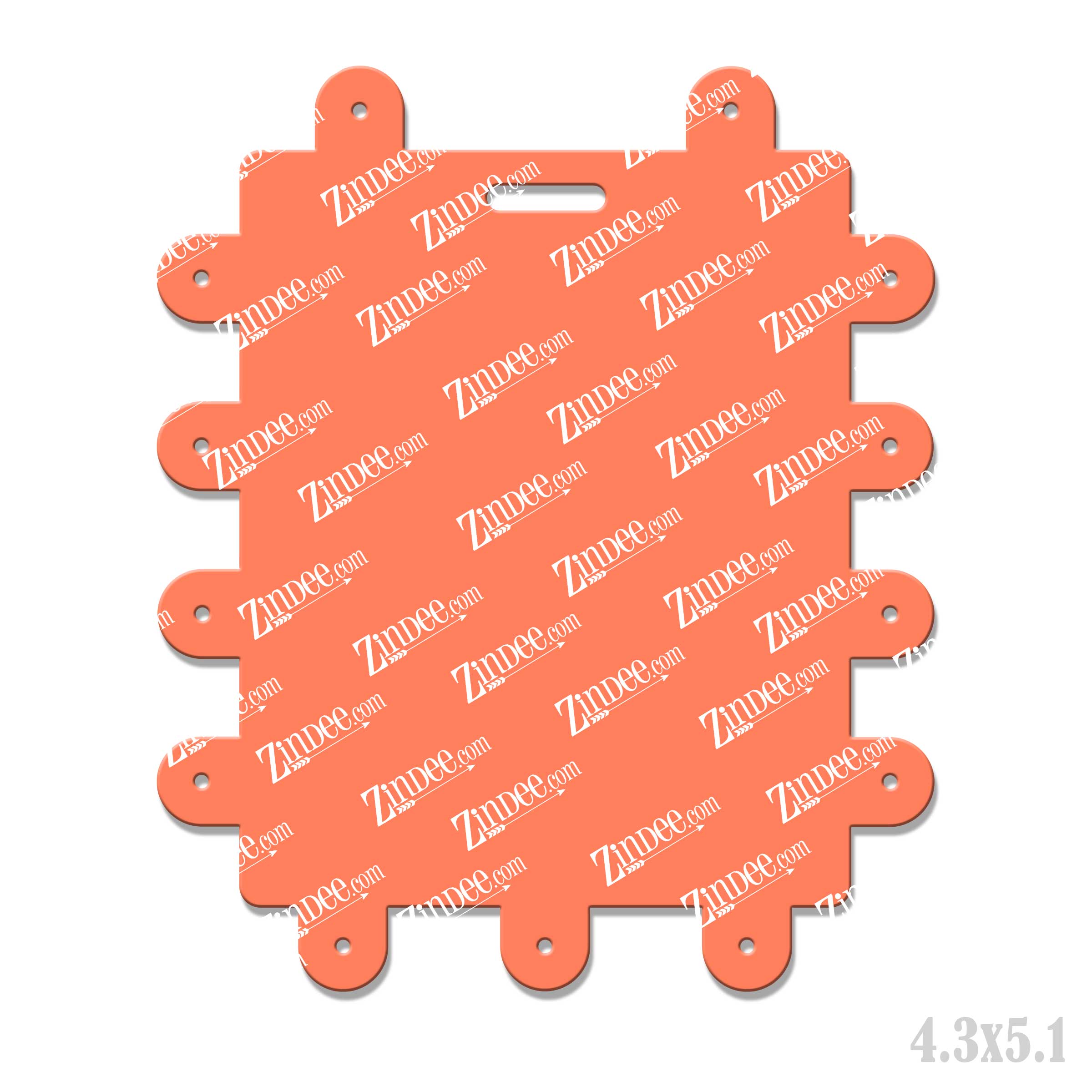 Badge Buddy with Pin Holes- Horizontal (Extended-version) (lightweight acrylic)
