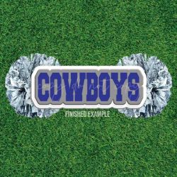 Cowboys-Spirit Stick-Cheer Stick-Acrylic Blank Only