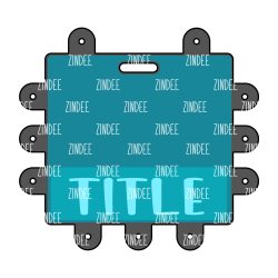 Alternative view of Badge Buddy with Pin Holes- Horizontal Standard (lightweight acrylic)