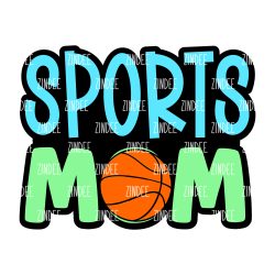 Sports Mom Basketball Acrylic Blank- Sticker- UV DTF (3 inch)