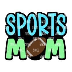 Sports Mom Football – Acrylic Keychain Blank (3") | Optional Sticker or UV DTF