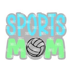Sports Mom Volleyball – Acrylic Keychain Blank (3") | Optional Sticker or UV DTF