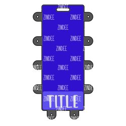 Alternative view of Badge Buddy with Pin Holes- Vertical (Extended-version) (lightweight acrylic)