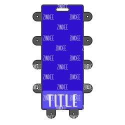 Alternative view of Badge Buddy with Pin Holes- Vertical (Extended-version) (lightweight acrylic)