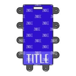 Alternative view of Badge Buddy with Pin Holes- Vertical Standard (lightweight acrylic)