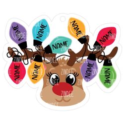 Reindeer Antler Light Family Ornament 9 (4.5 inch)