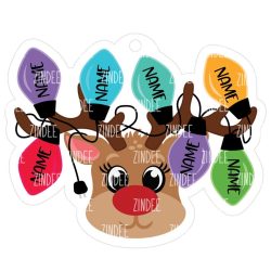 Reindeer Antler Light Family Ornament 7 (4.5 inch)