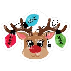 Reindeer Antler Light Family Ornament 3 (4.5 inch)