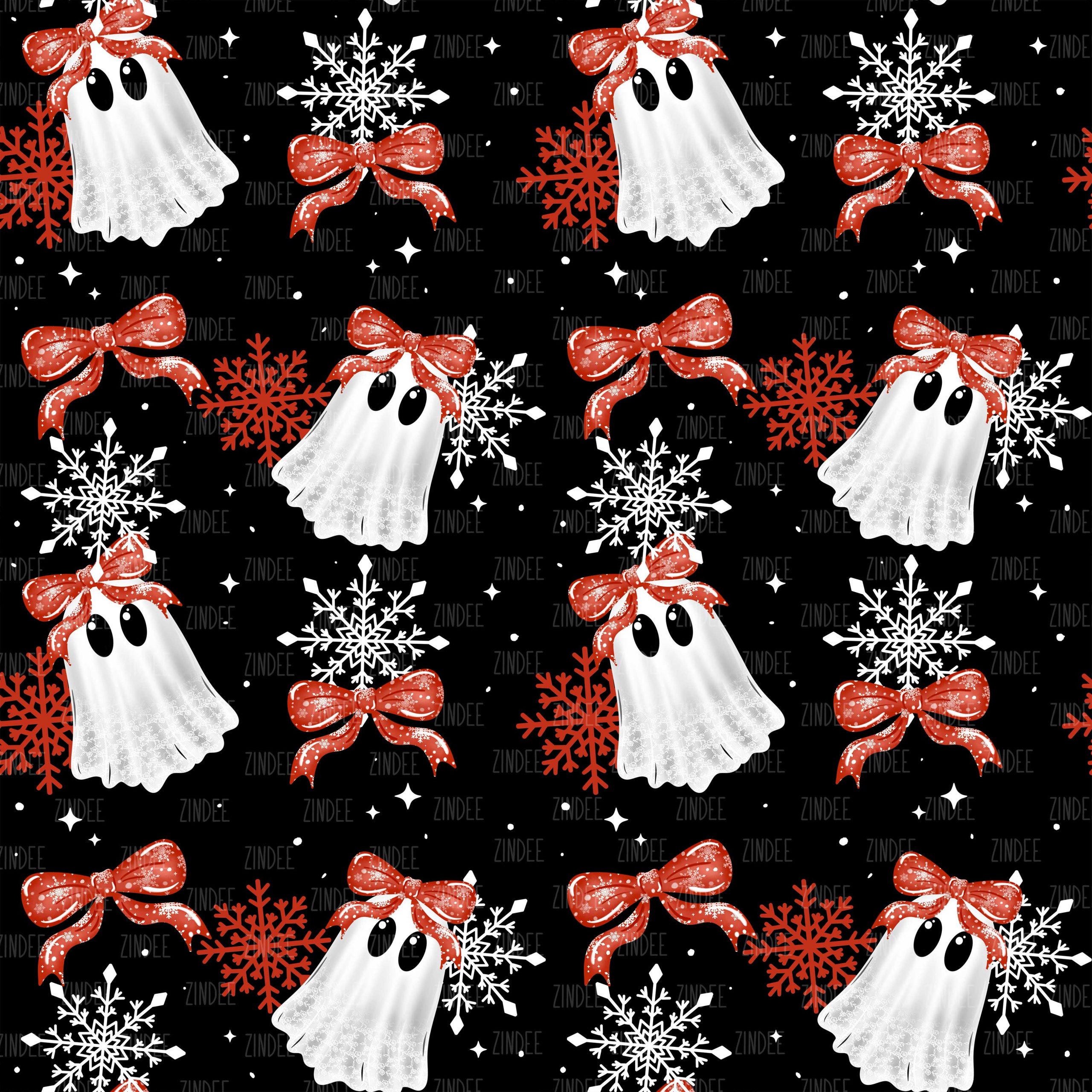 Bow Ghost Snowflake seamless (vinyl)